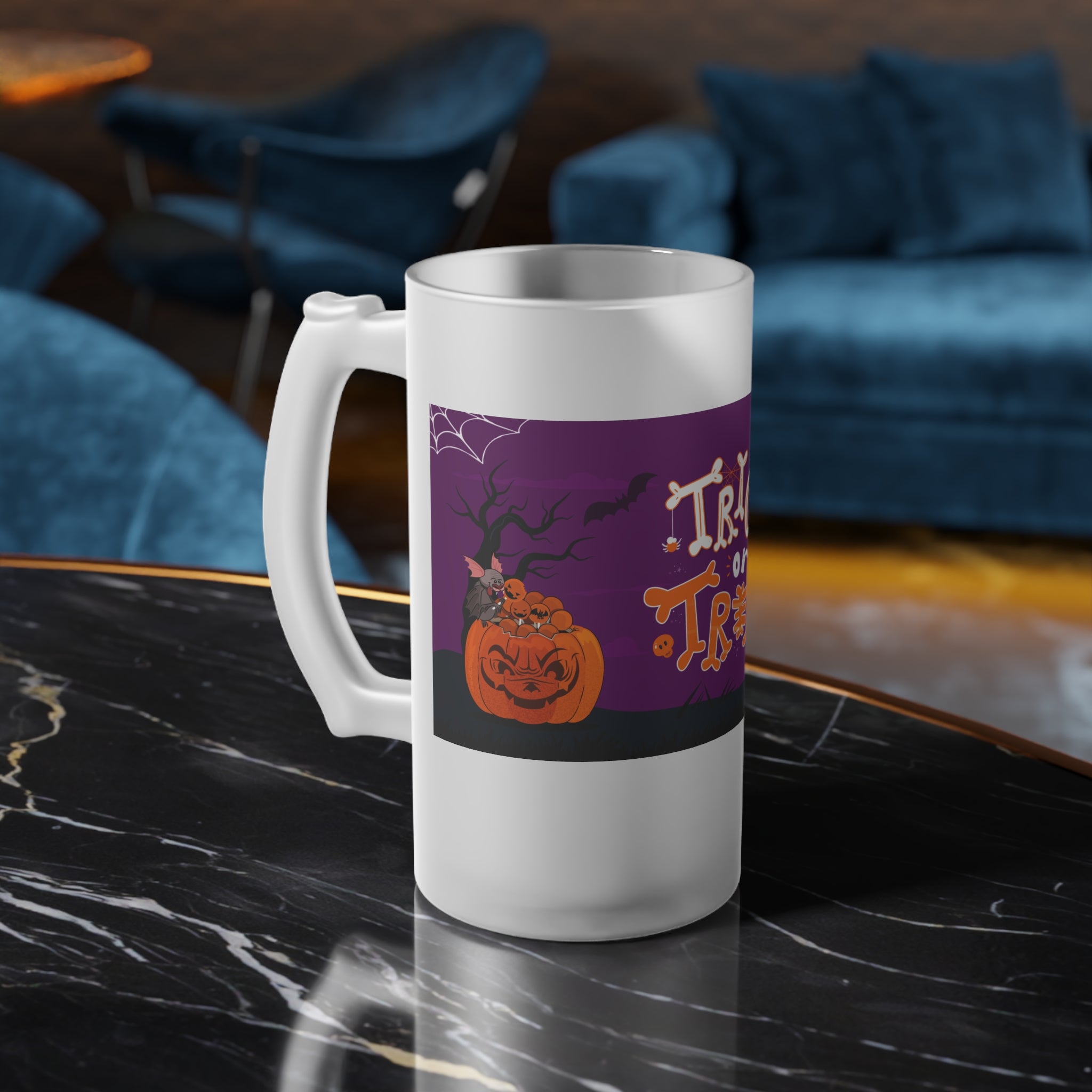 Trick or Treat | Frosted Glass Beer Mug